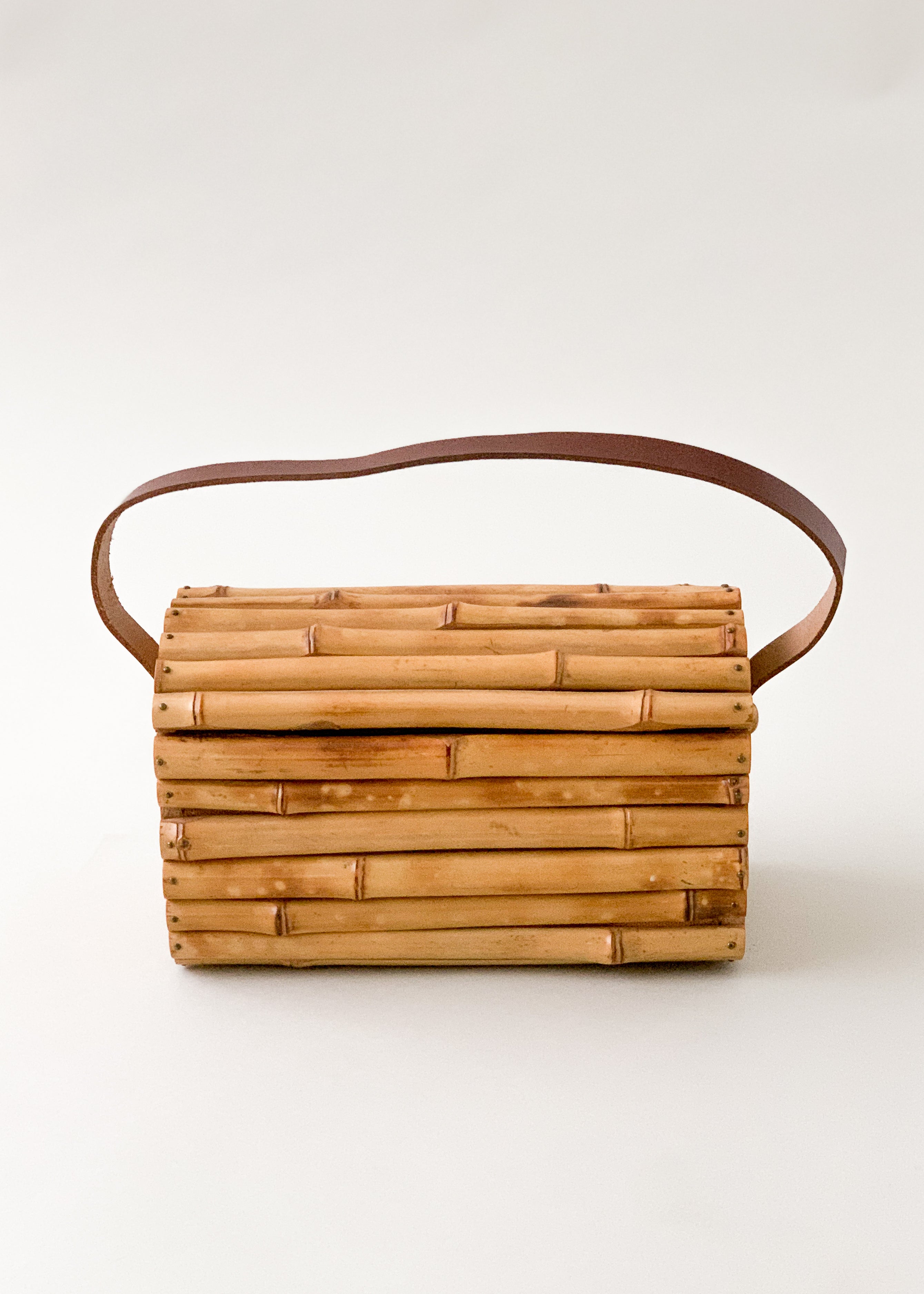 Vintage 1960s Bamboo Box Purse