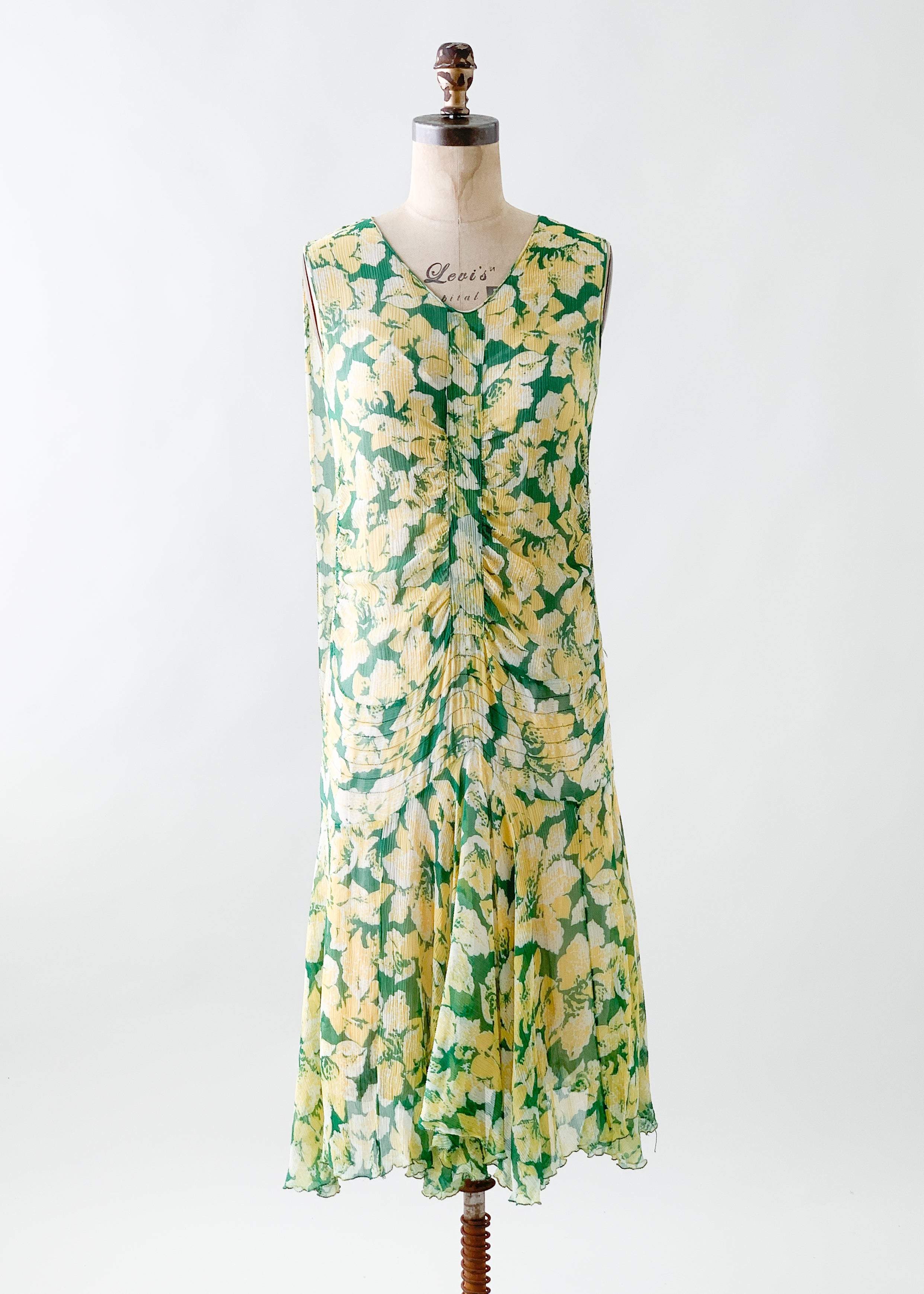 Vintage 1920s Silk Chiffon Dress