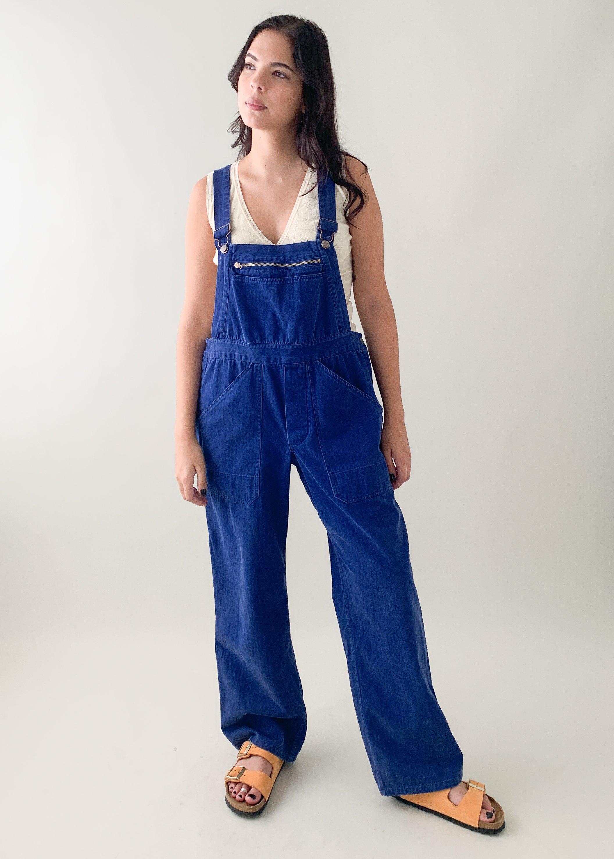 Vintage 1970s German Indigo Workwear Overalls