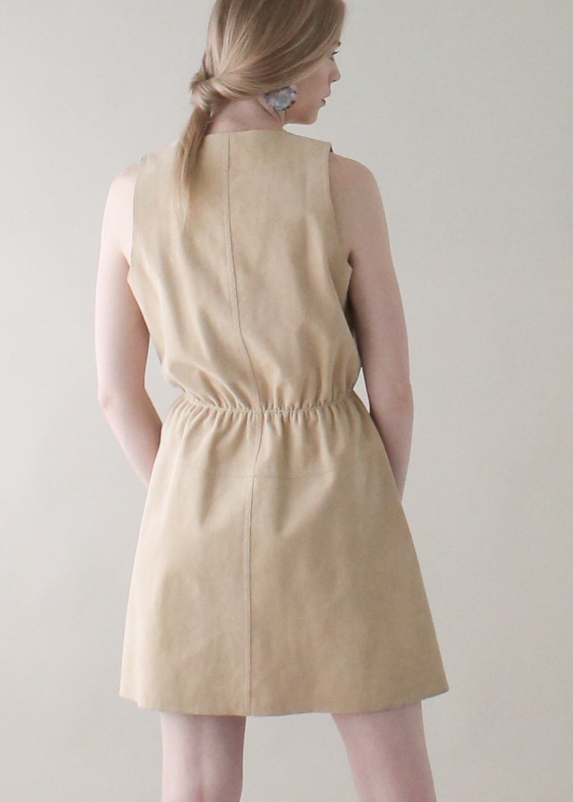Vintage 1980s Bill Blass UltraSuede Mini Dress