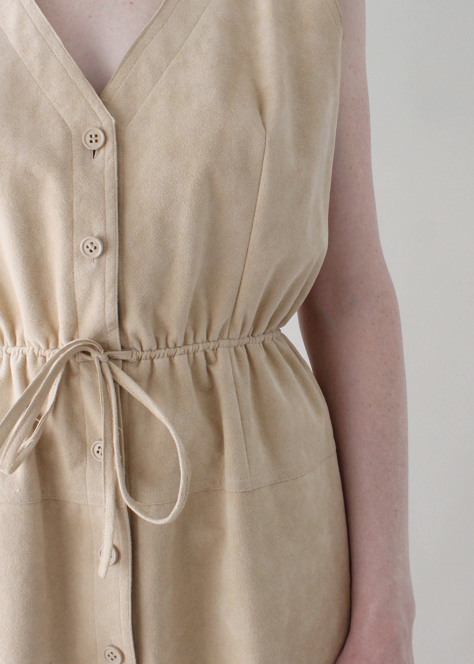 Vintage 1980s Bill Blass UltraSuede Mini Dress