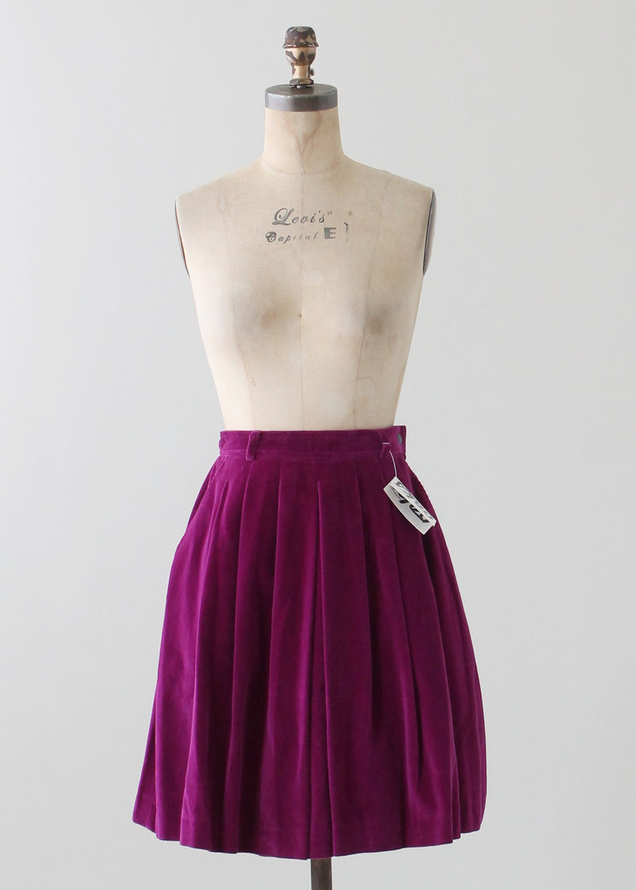 Vintage 1970s Gianfranco Ferre Velvet Skirt