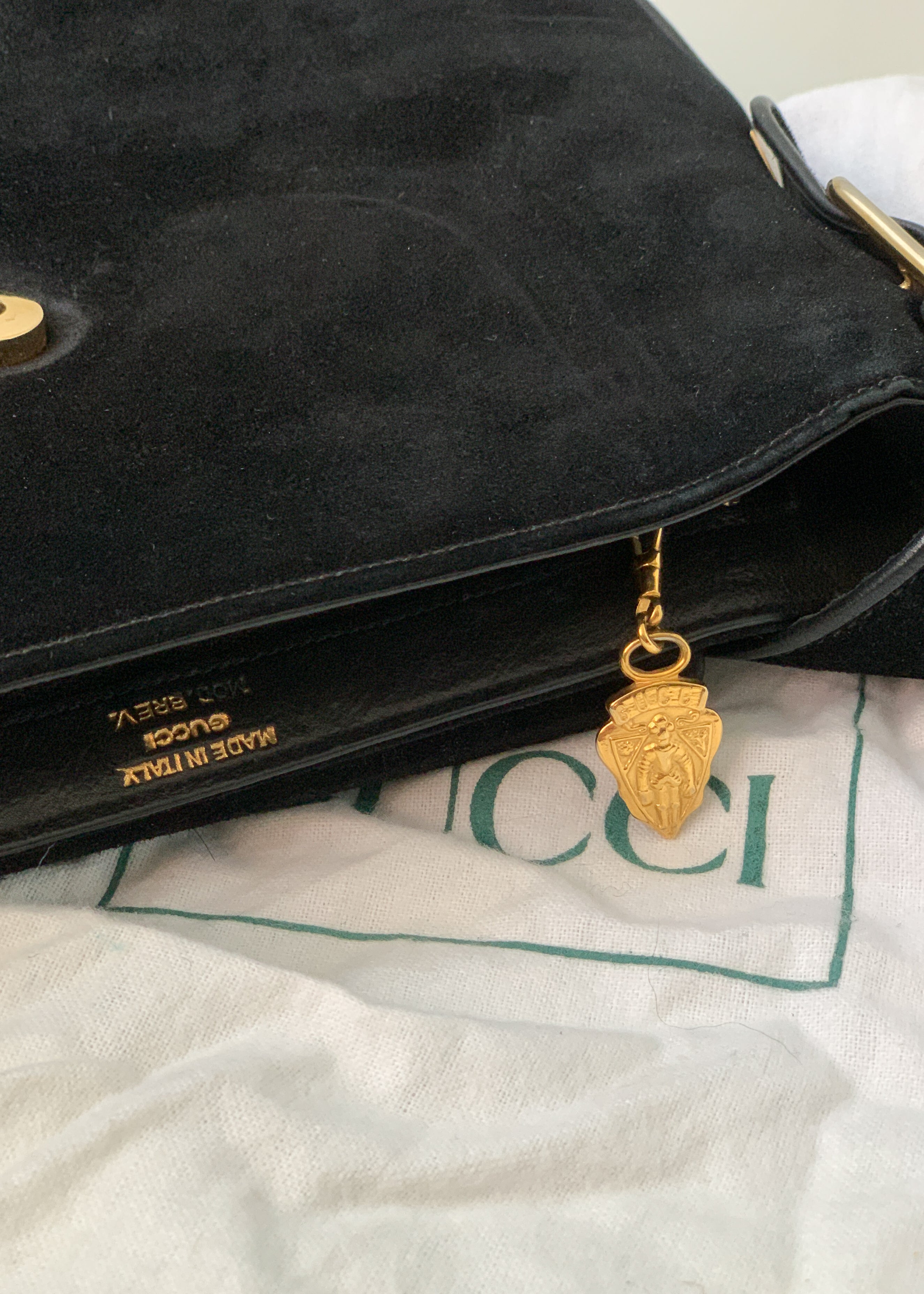 Vintage 1970s GUCCI Blondie Suede Purse