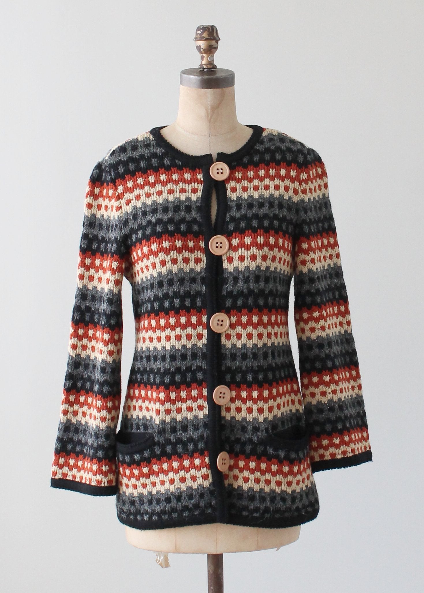 Vintage 1970s Crissa Italian Knit Cardigan