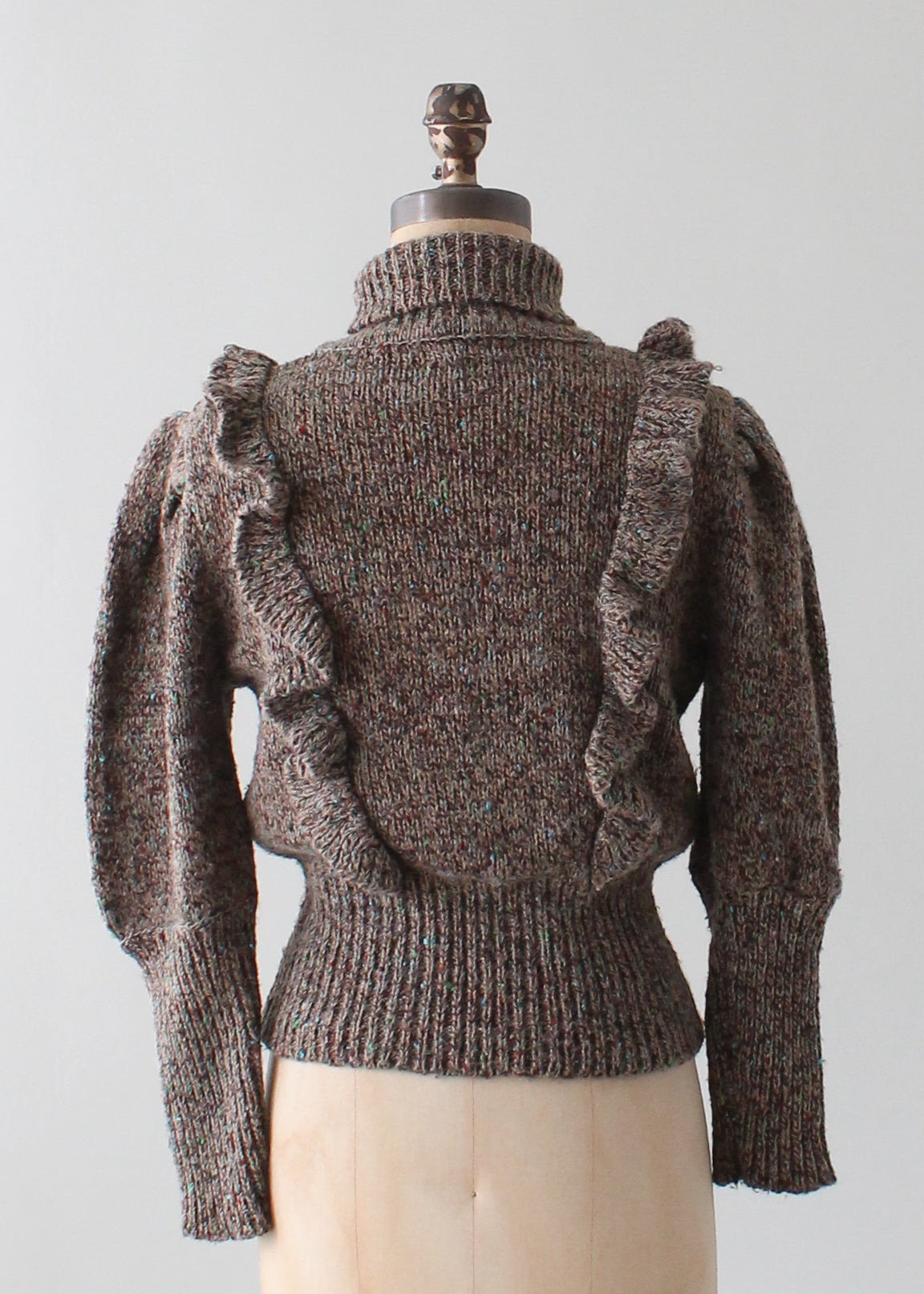 Vintage 1970s Victorian Style Ruffle Sweater