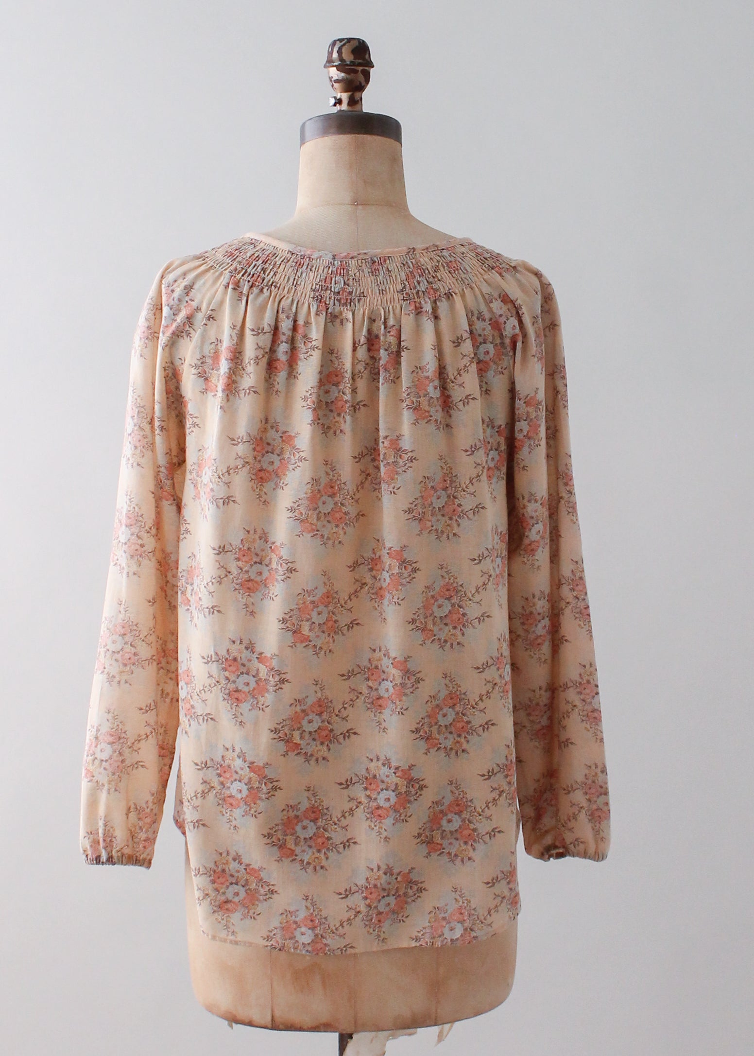 Vintage 1970s Floral Gauze Shirt