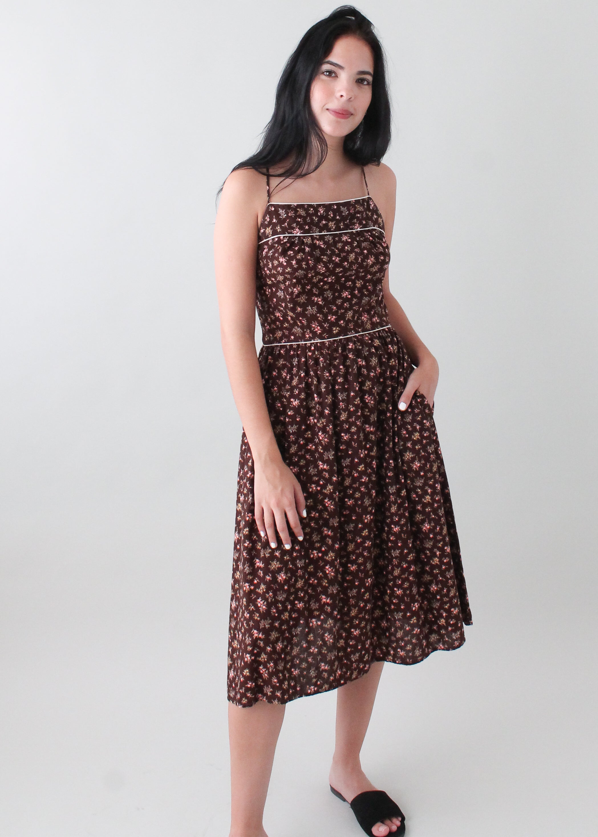 Vintage 1970s Open Back Sundress