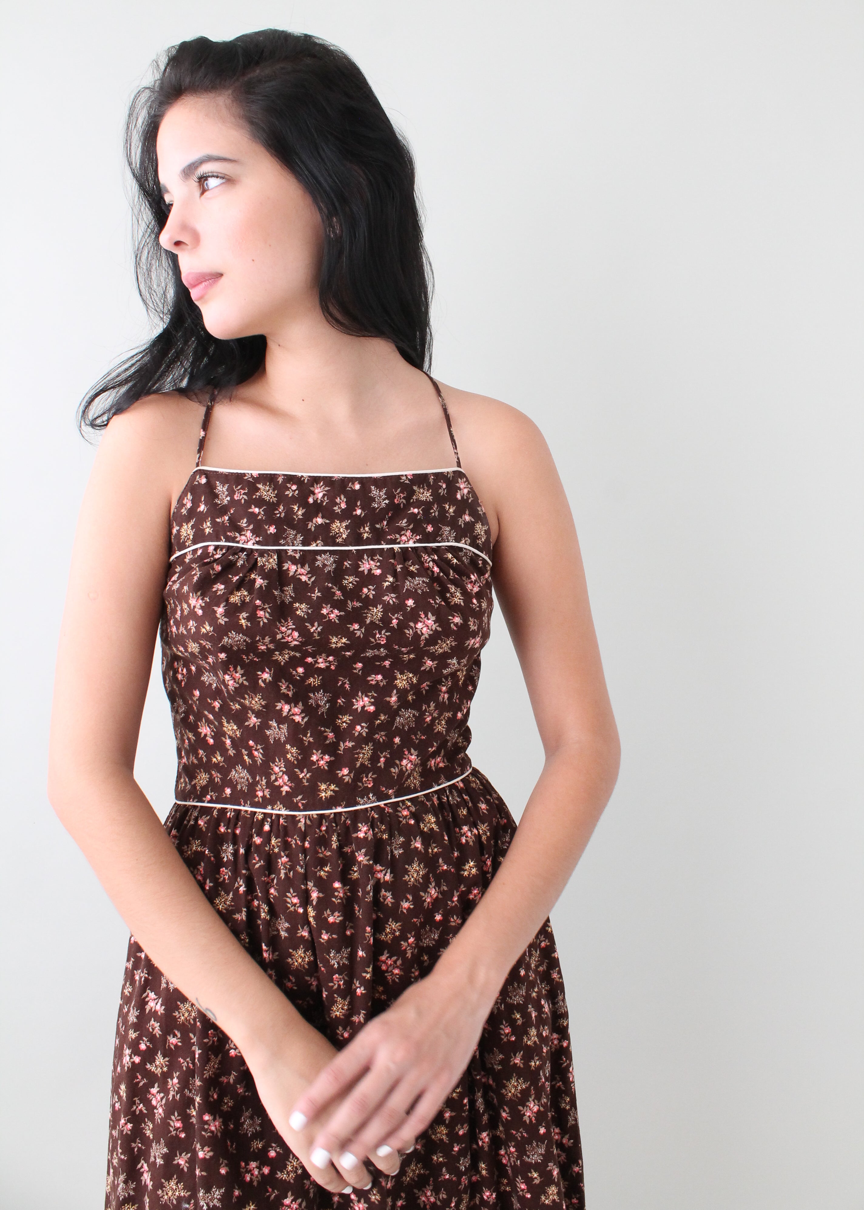 Vintage 1970s Open Back Sundress