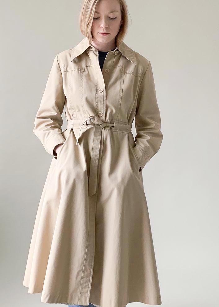 Vintage 1970s City Tan Rain Coat