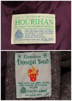 Vintage 1970s Hourihan Purple Irish Tweed Blazer