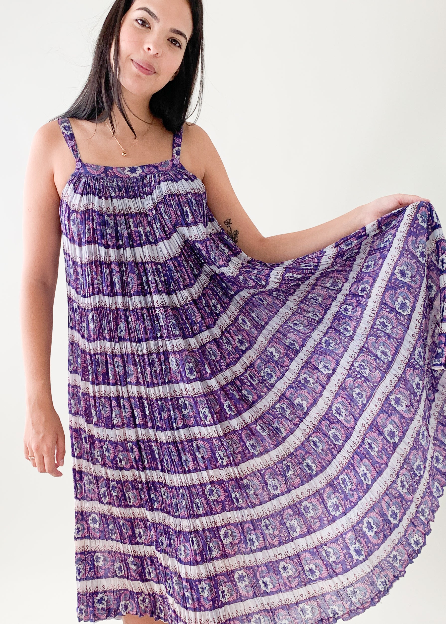 Vintage 1970s Indian Cotton Sundress