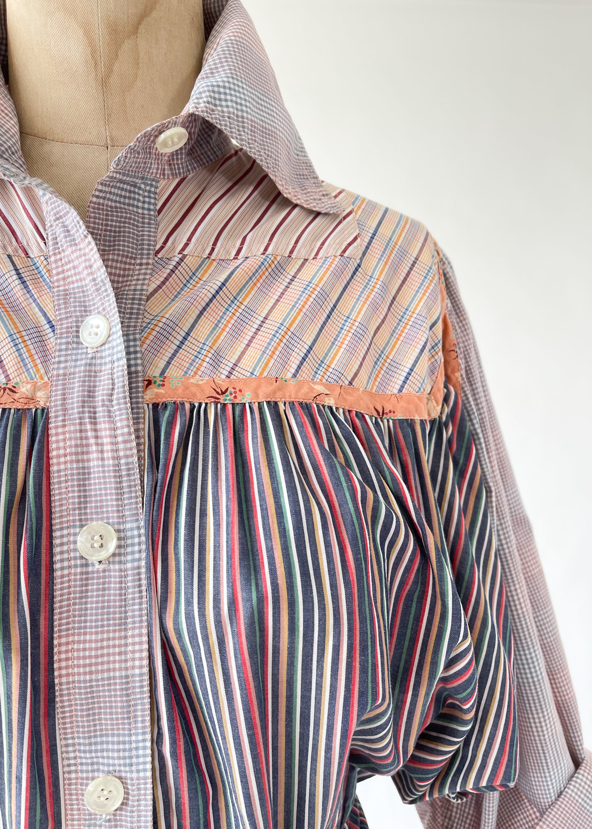 Vintage Early 1980s Koos Patchwork Dress Set