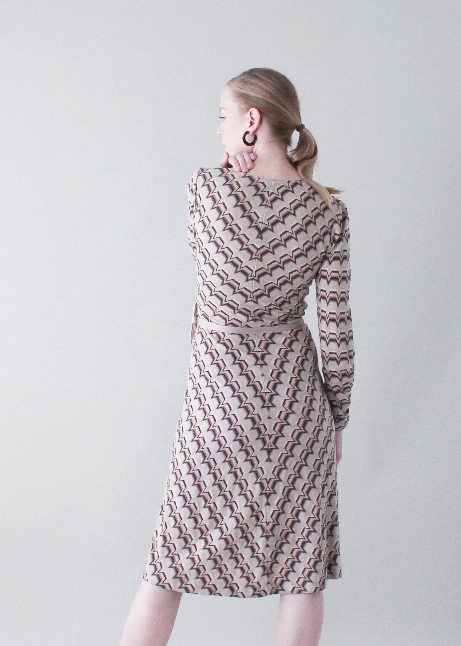 Vintage 1980s Missoni Knit Wrap Dress