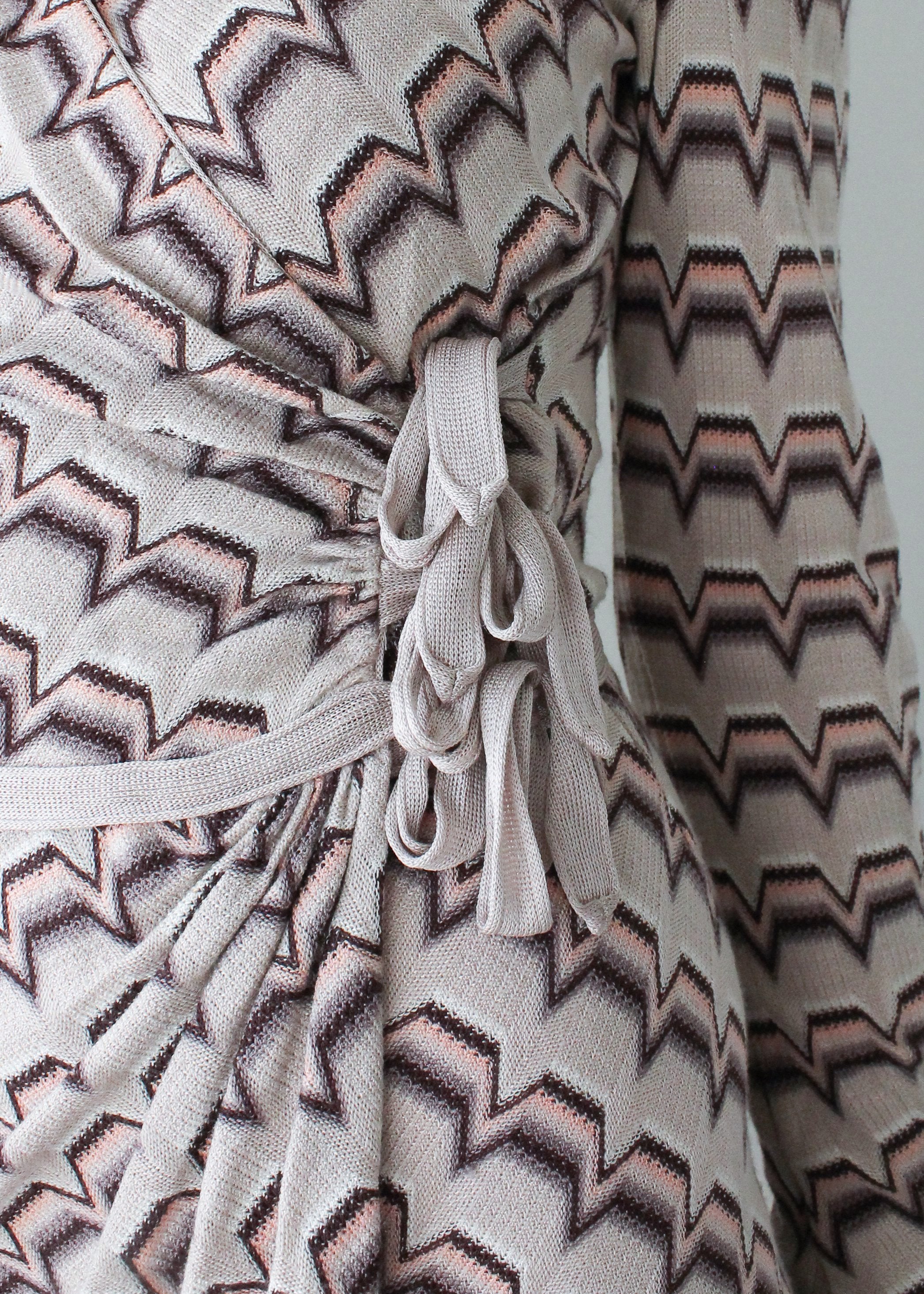 Vintage 1980s Missoni Knit Wrap Dress