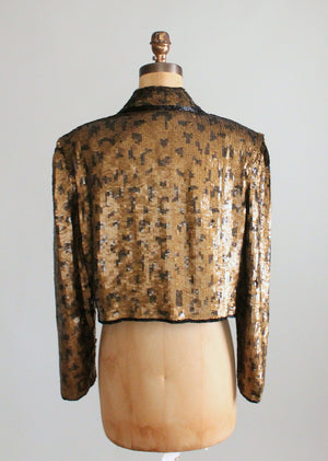 Vintage 1980s Sequined Slouch Jacket