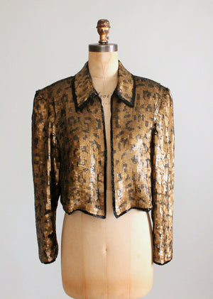 Vintage 1980s Sequined Slouch Jacket