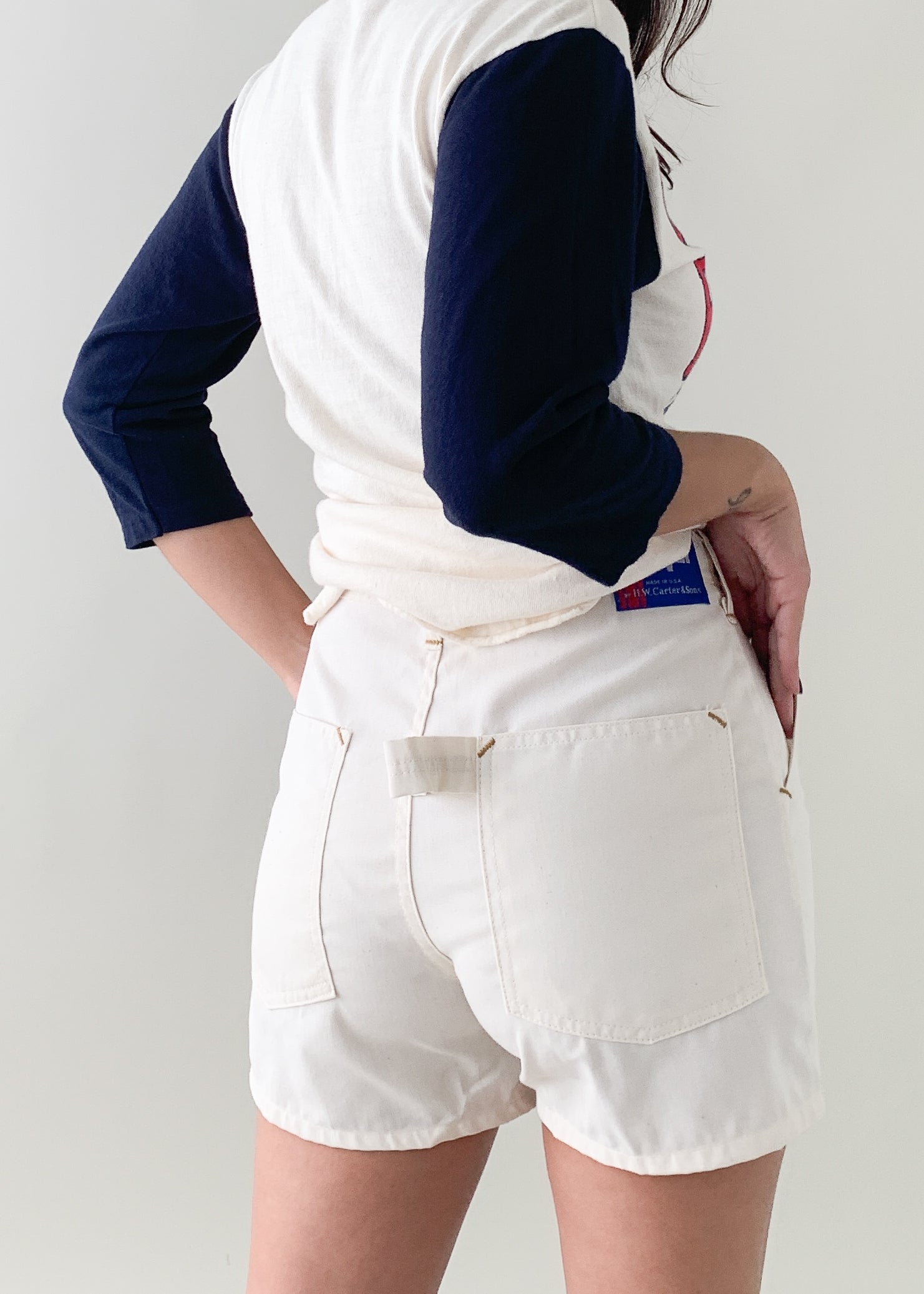 Vintage White Carpenter Shorts
