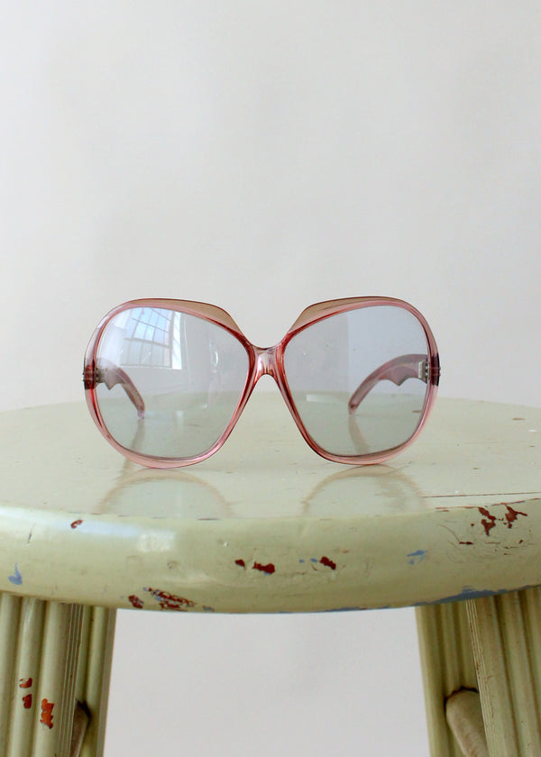 Vintage 1960s Pink Frame French Sunglasses - Raleigh Vintage