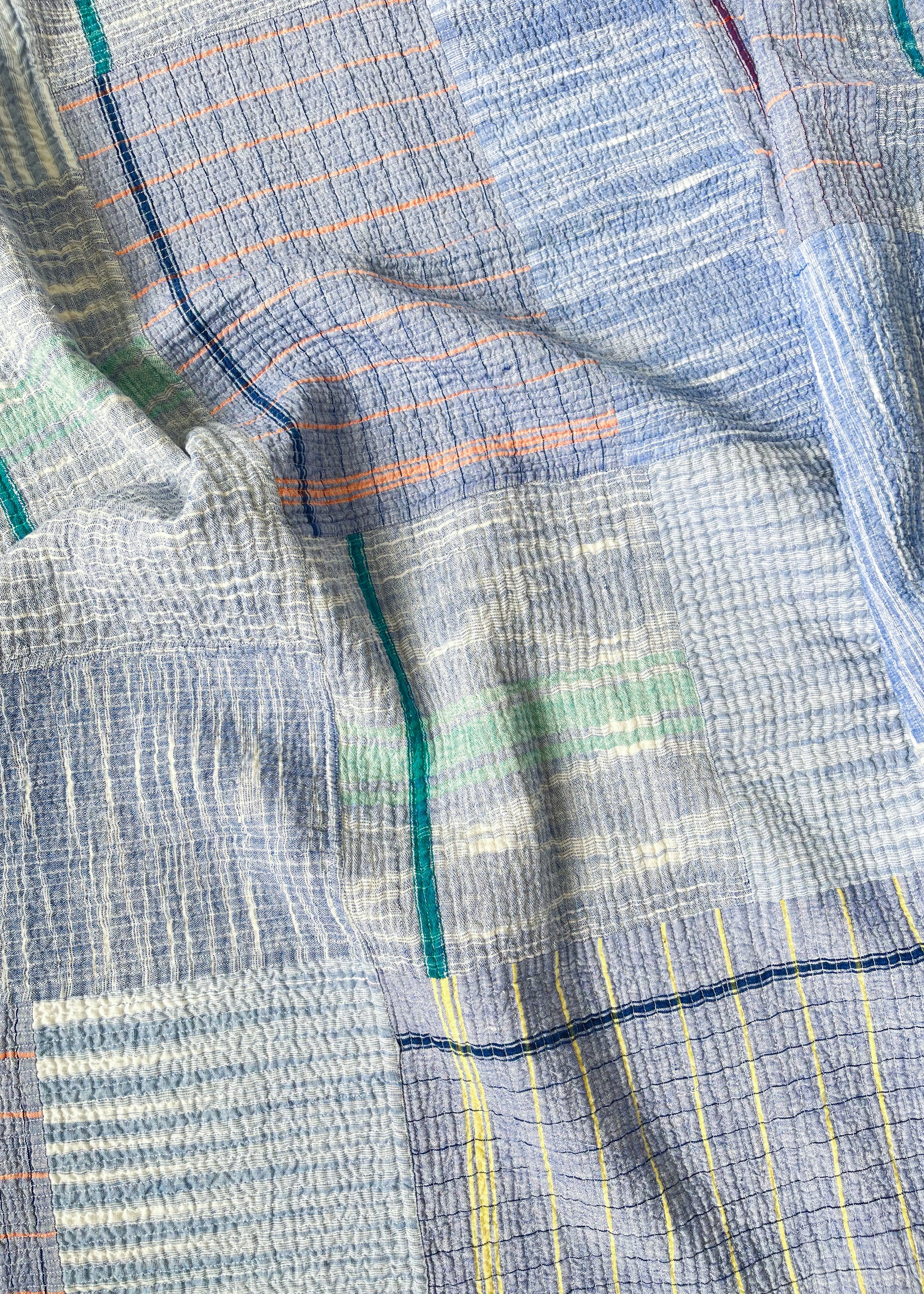 Auntie Oti Vintage Patchwork Kantha Throw Quilt