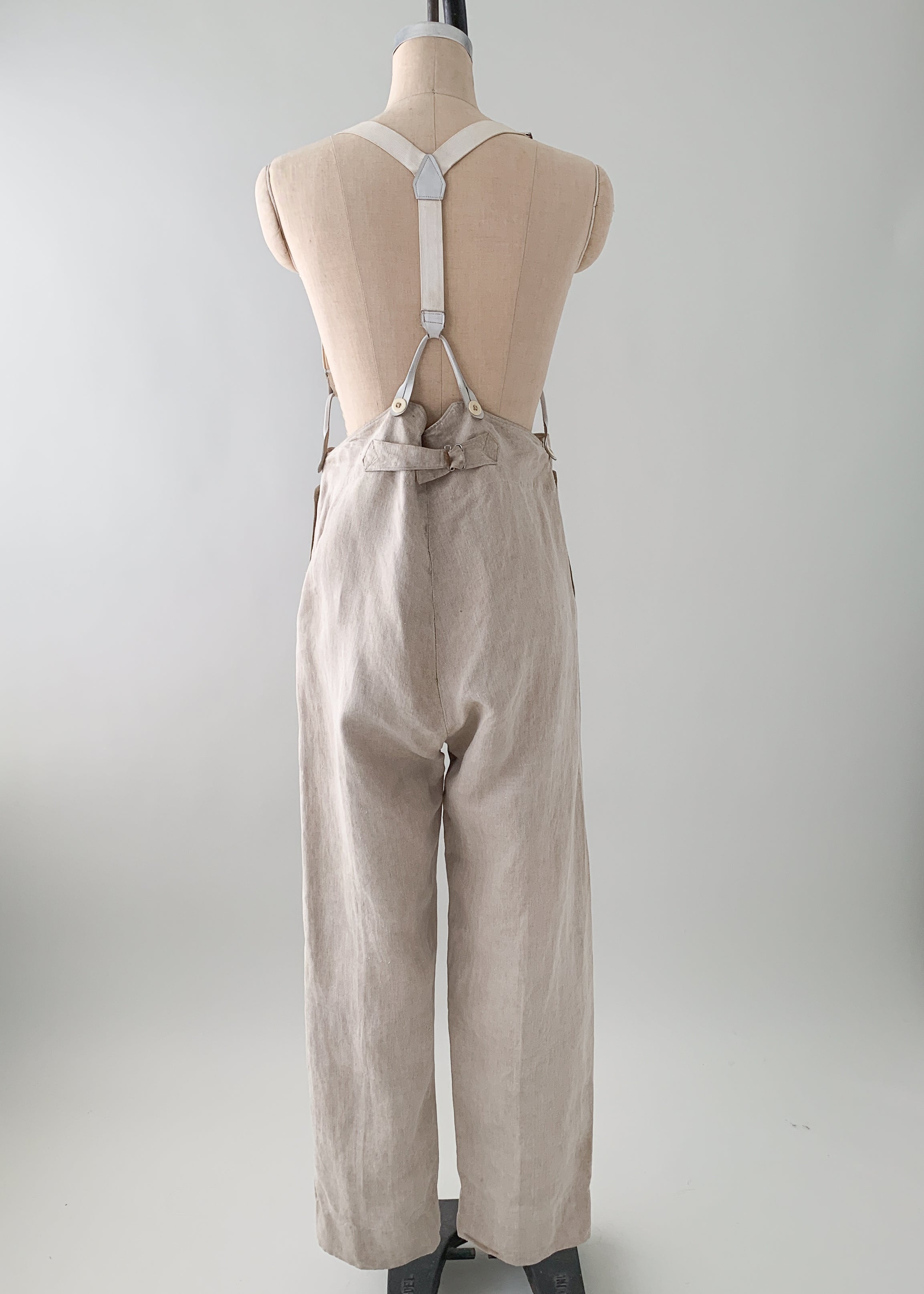 Antique 1840s Linen Menswear Pants