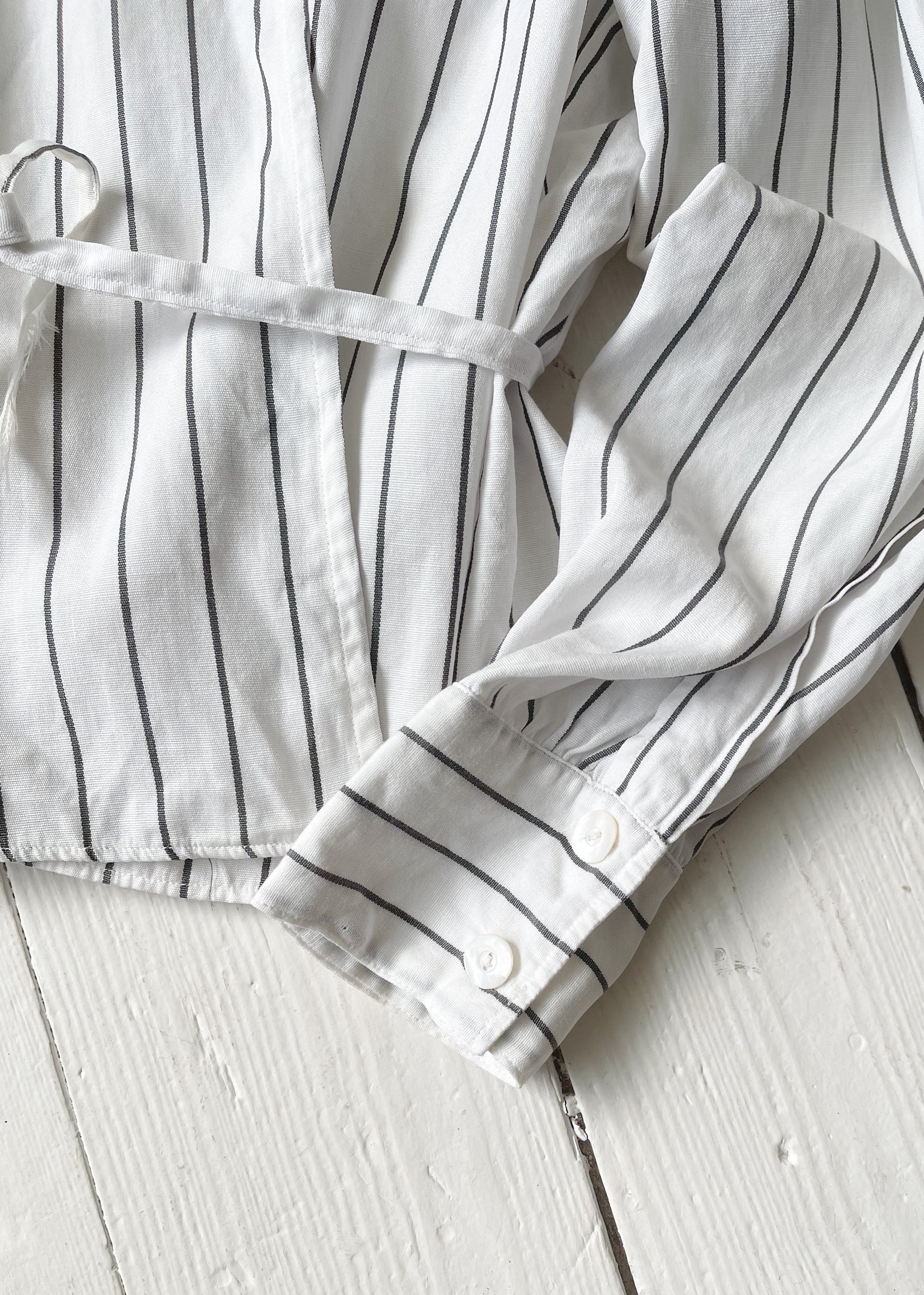 Antique Edwardian Cotton Wrap Blouse