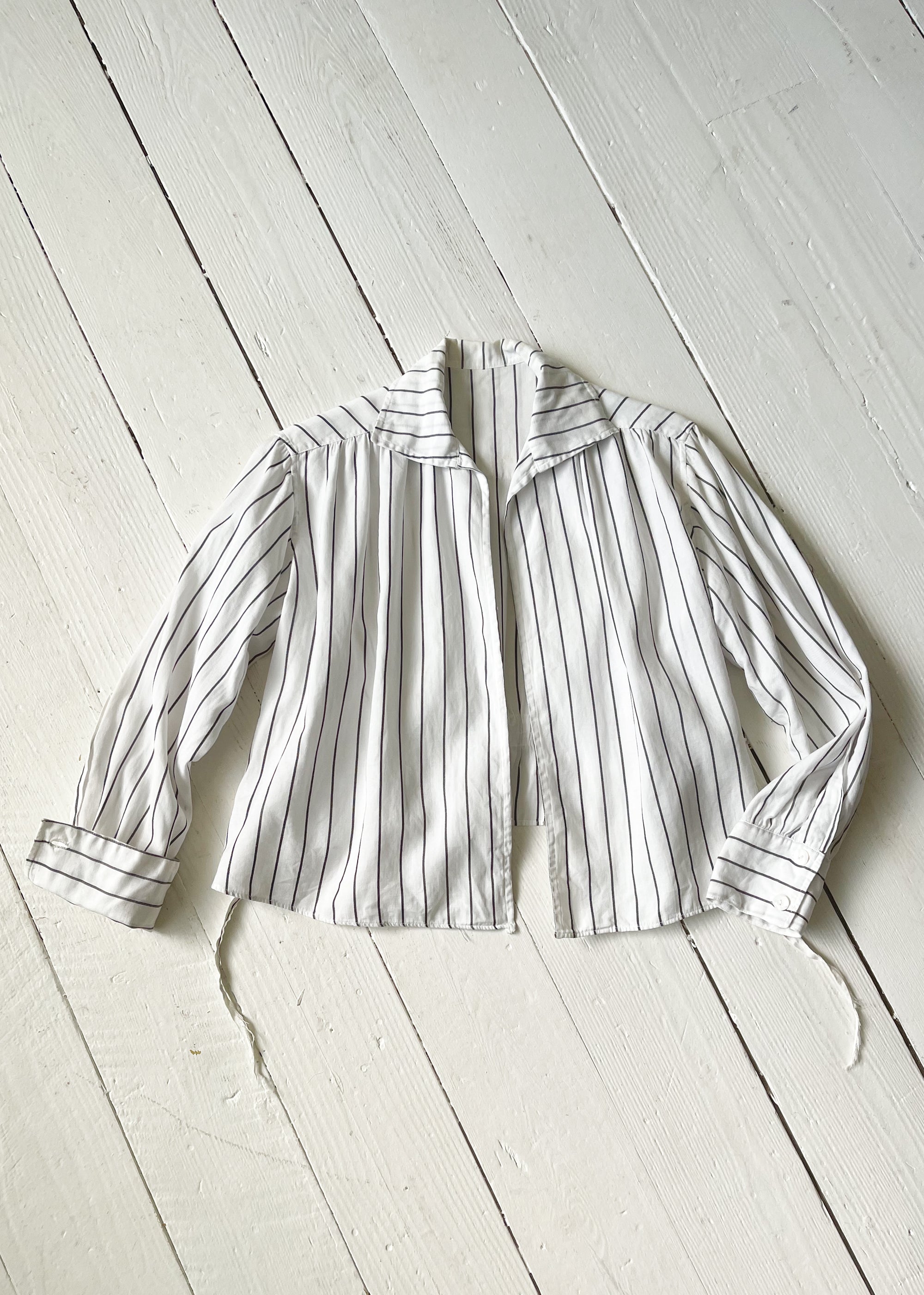 Antique Edwardian Cotton Wrap Blouse