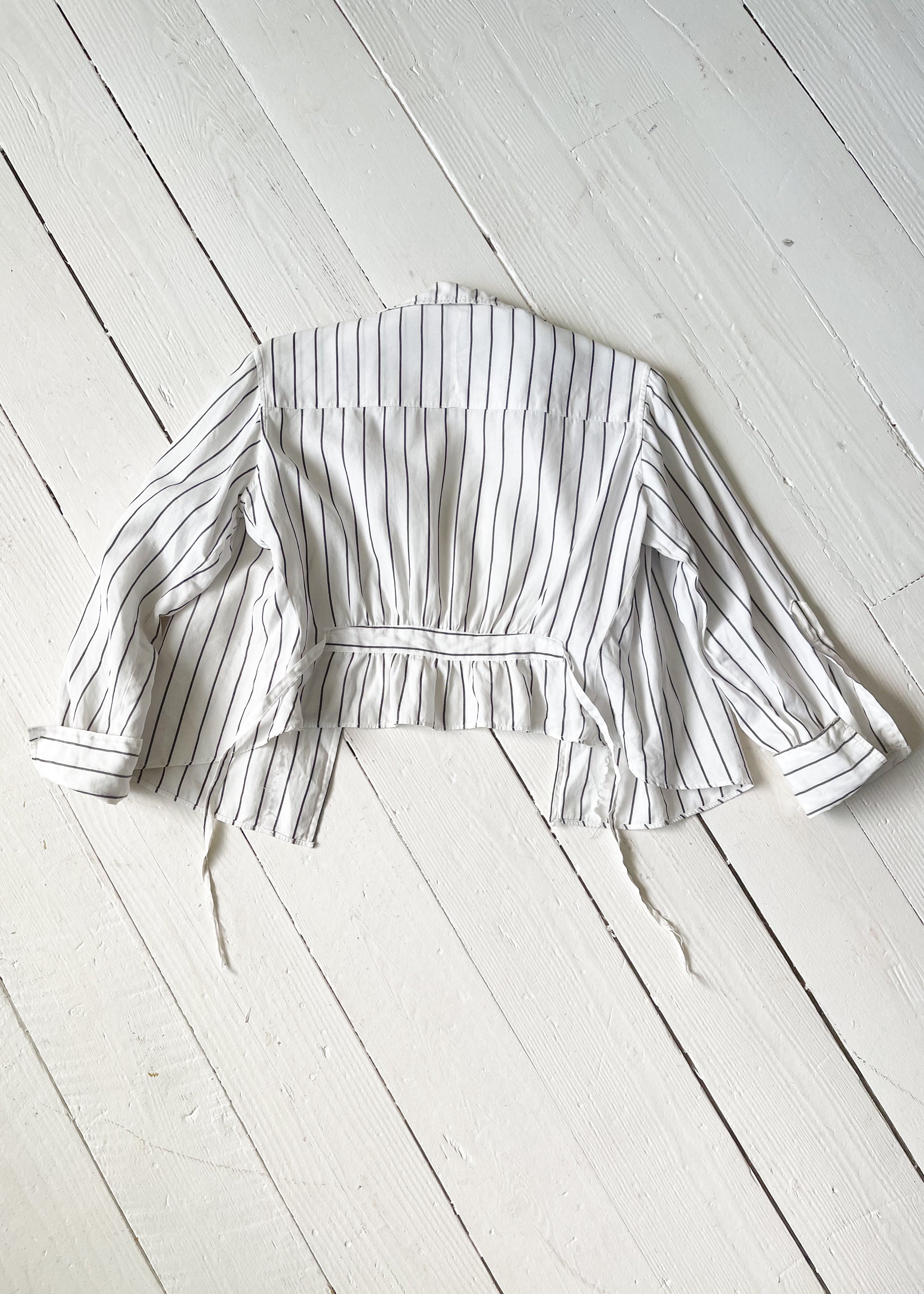 Antique Edwardian Cotton Wrap Blouse