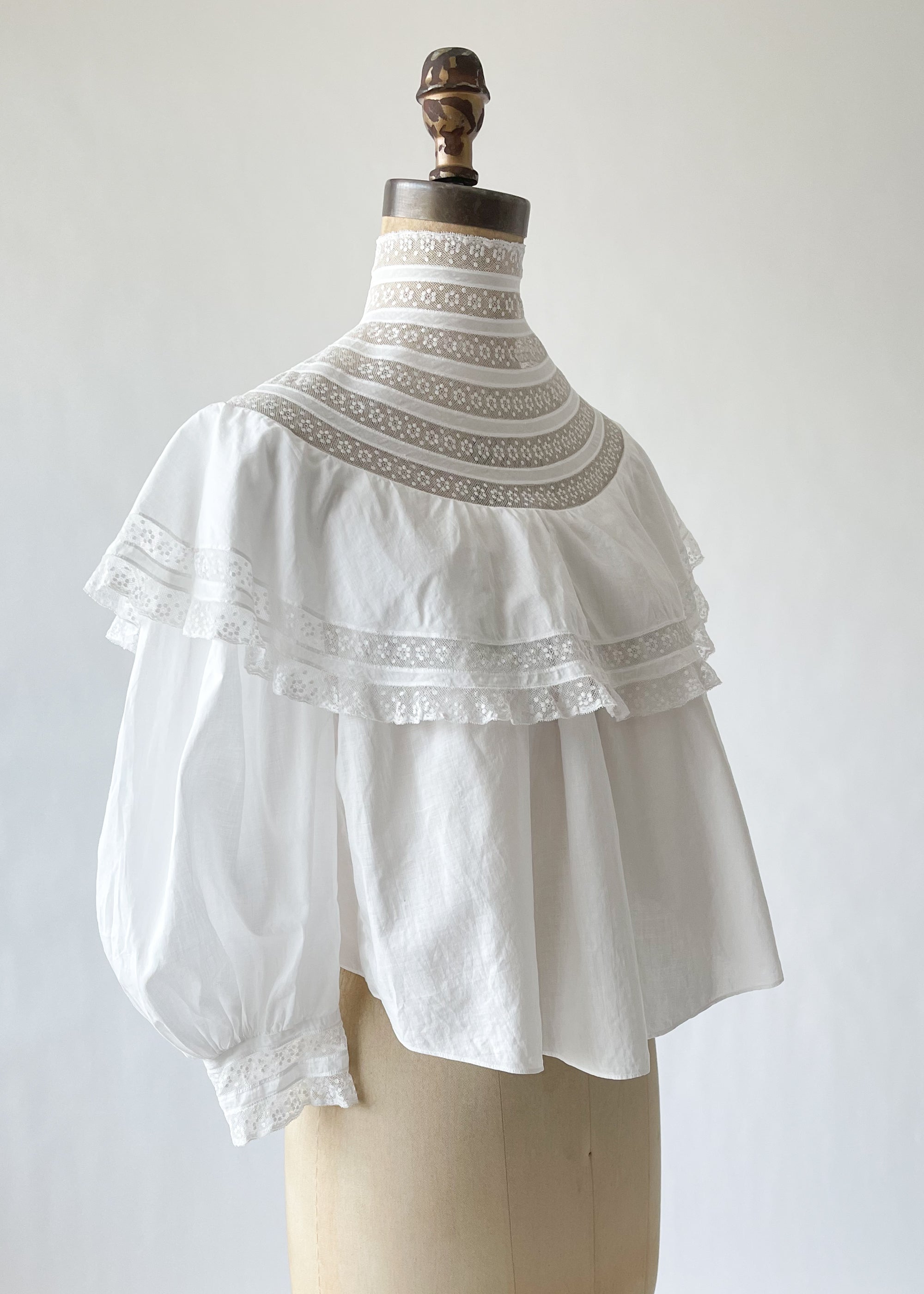 Antique Edwardian High Neck Blouse