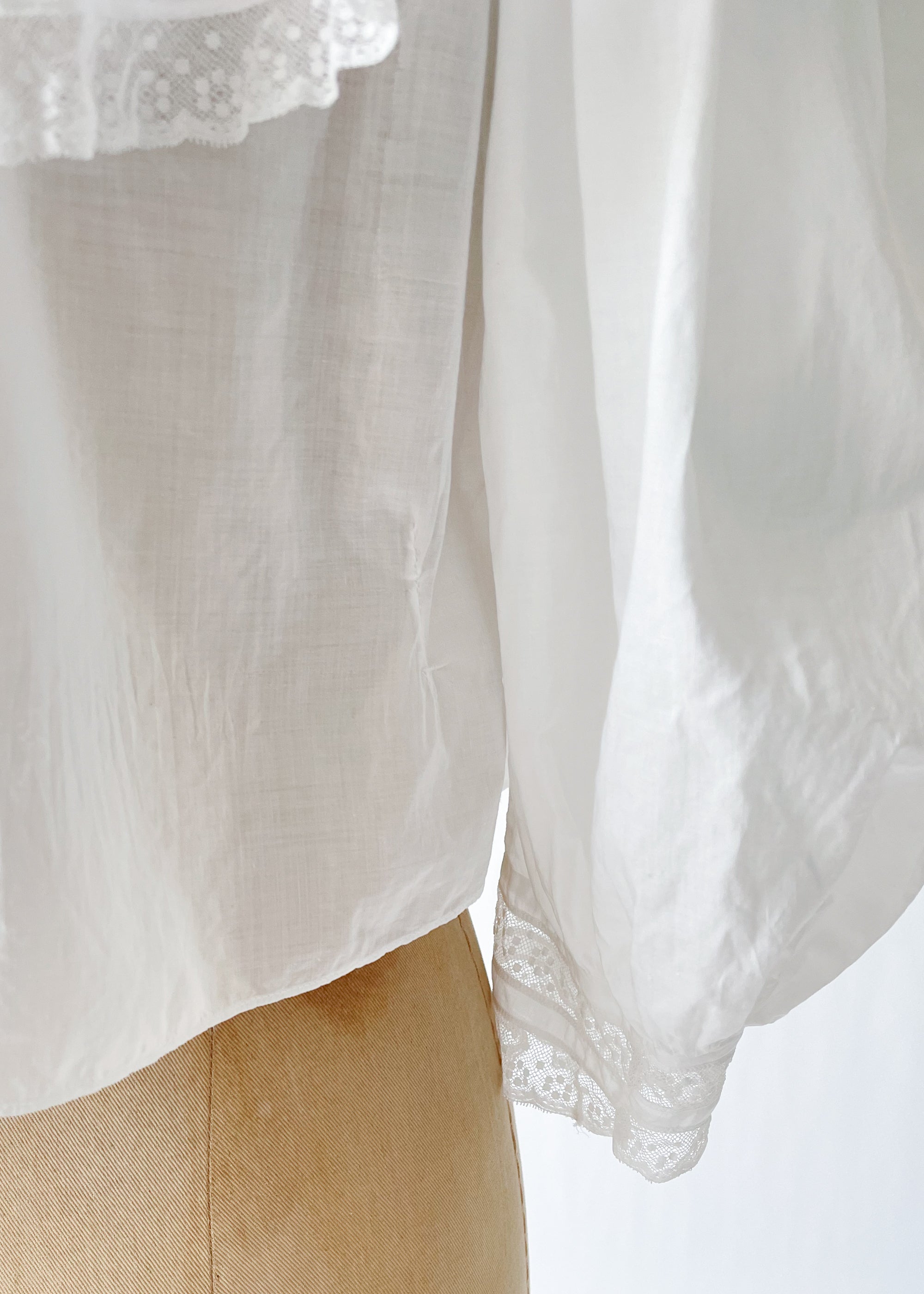 Antique Edwardian High Neck Blouse