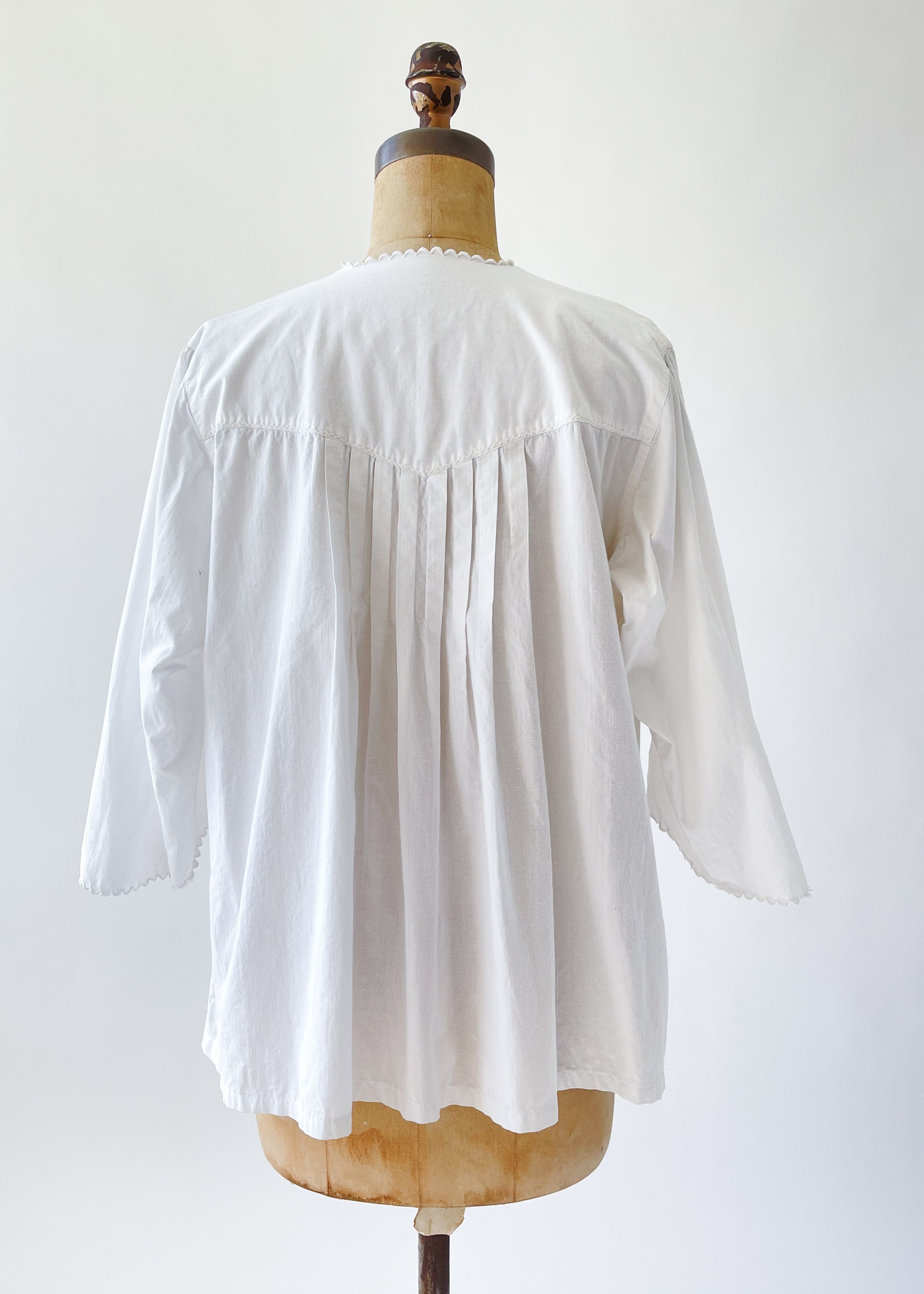 Antique Edwardian Cotton Trapeze Blouse