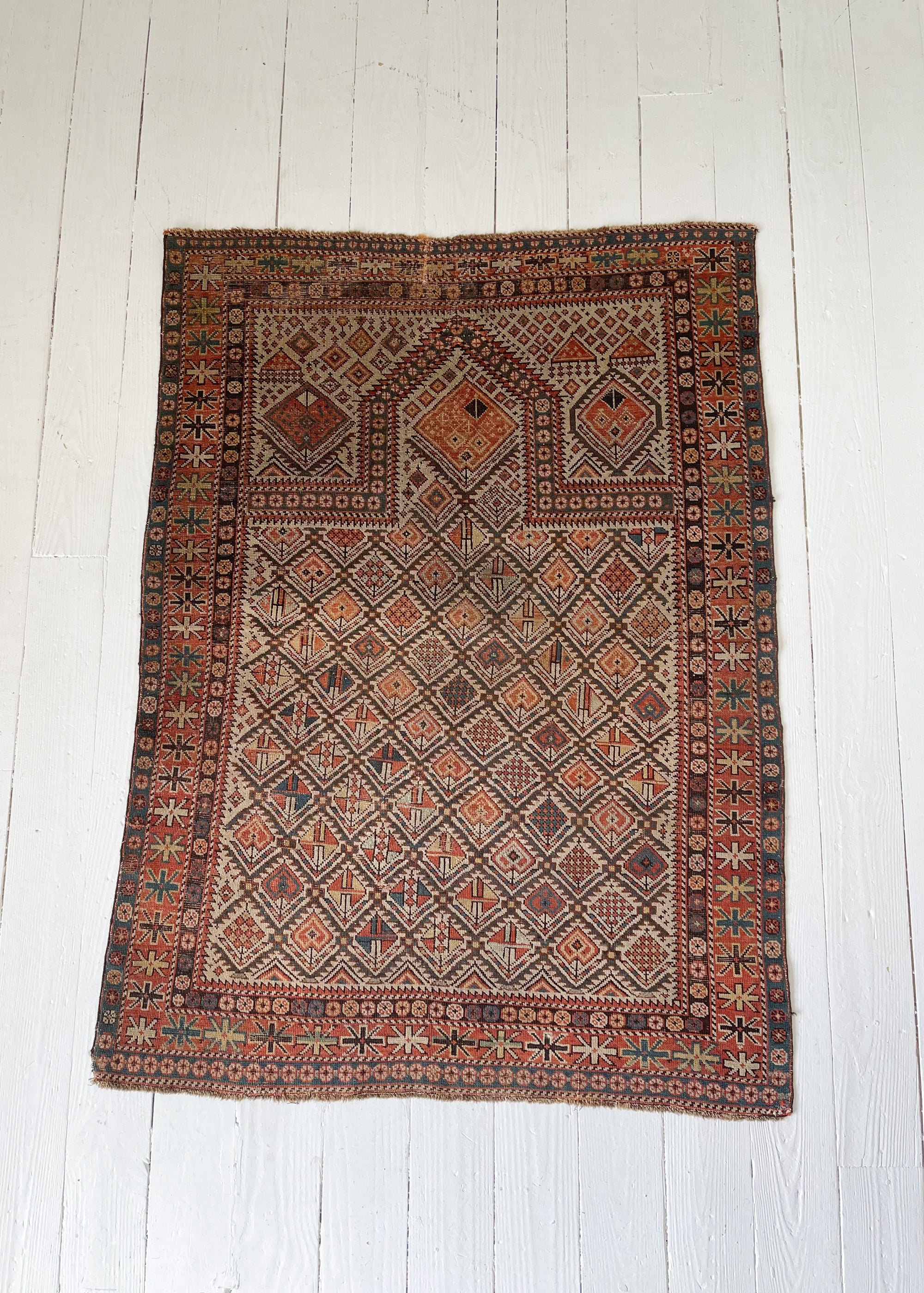 Vintage Early 1900s Turkish Wool Rug