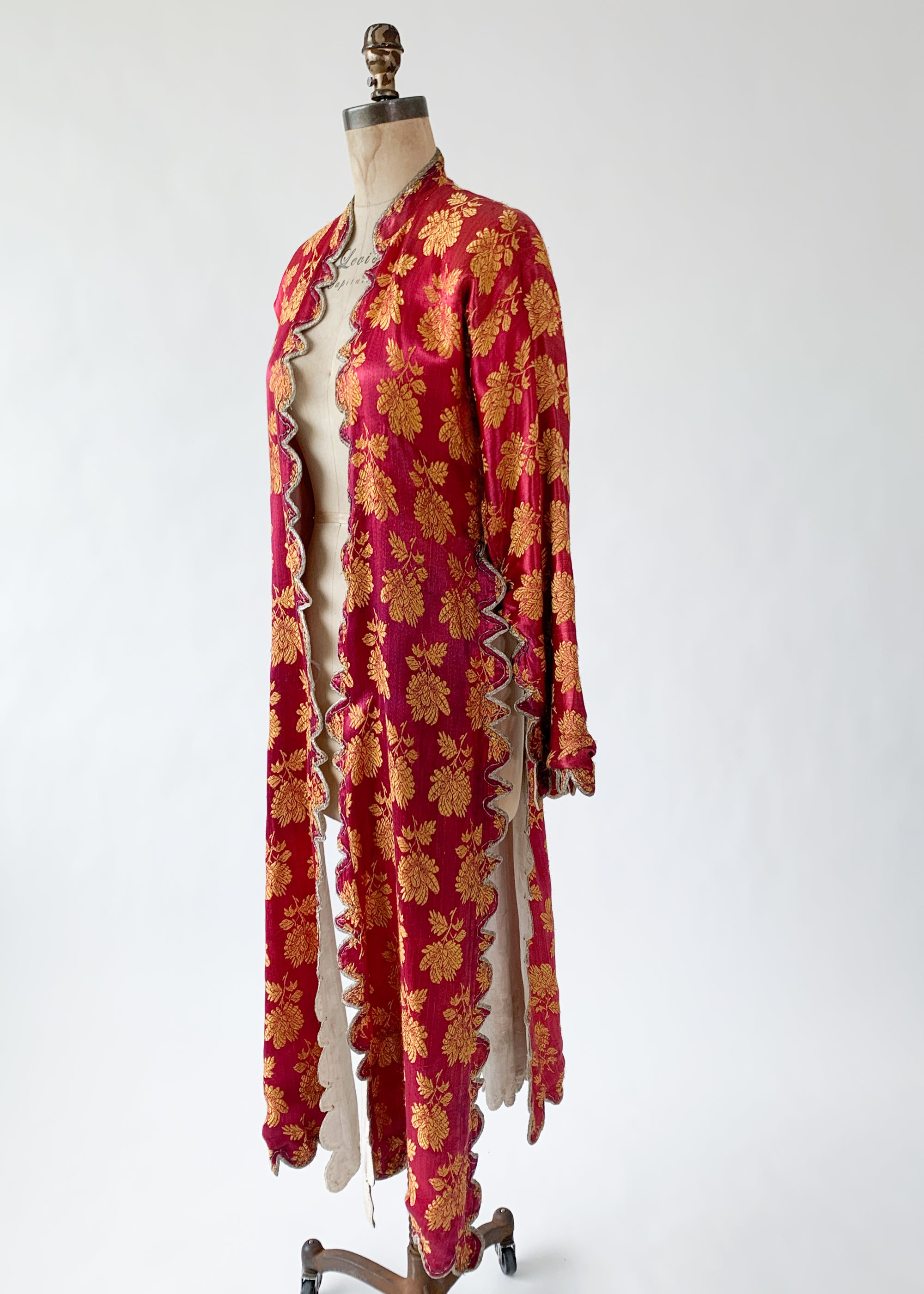 Antique Turkman Silk Brocade Coat