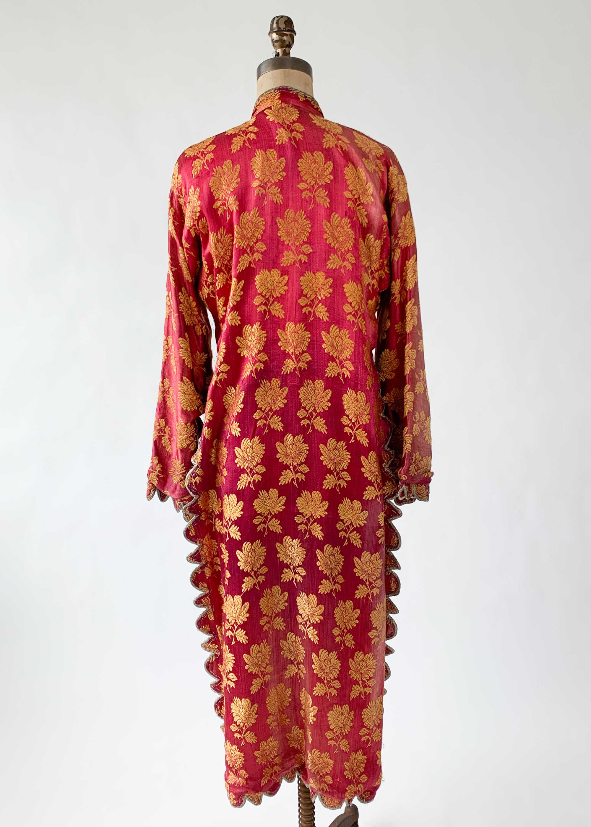 Antique Turkman Silk Brocade Coat