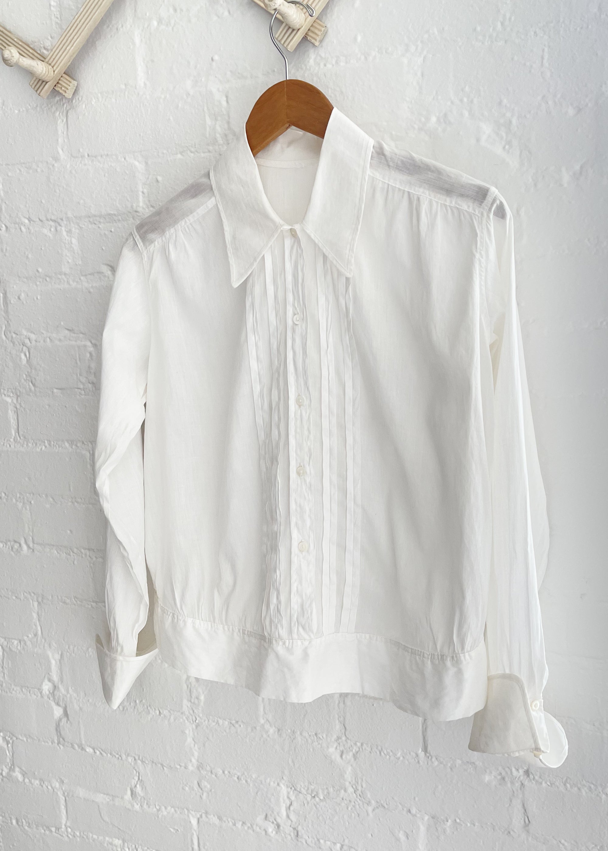 Vintage 1920s Menswear Style Blouse