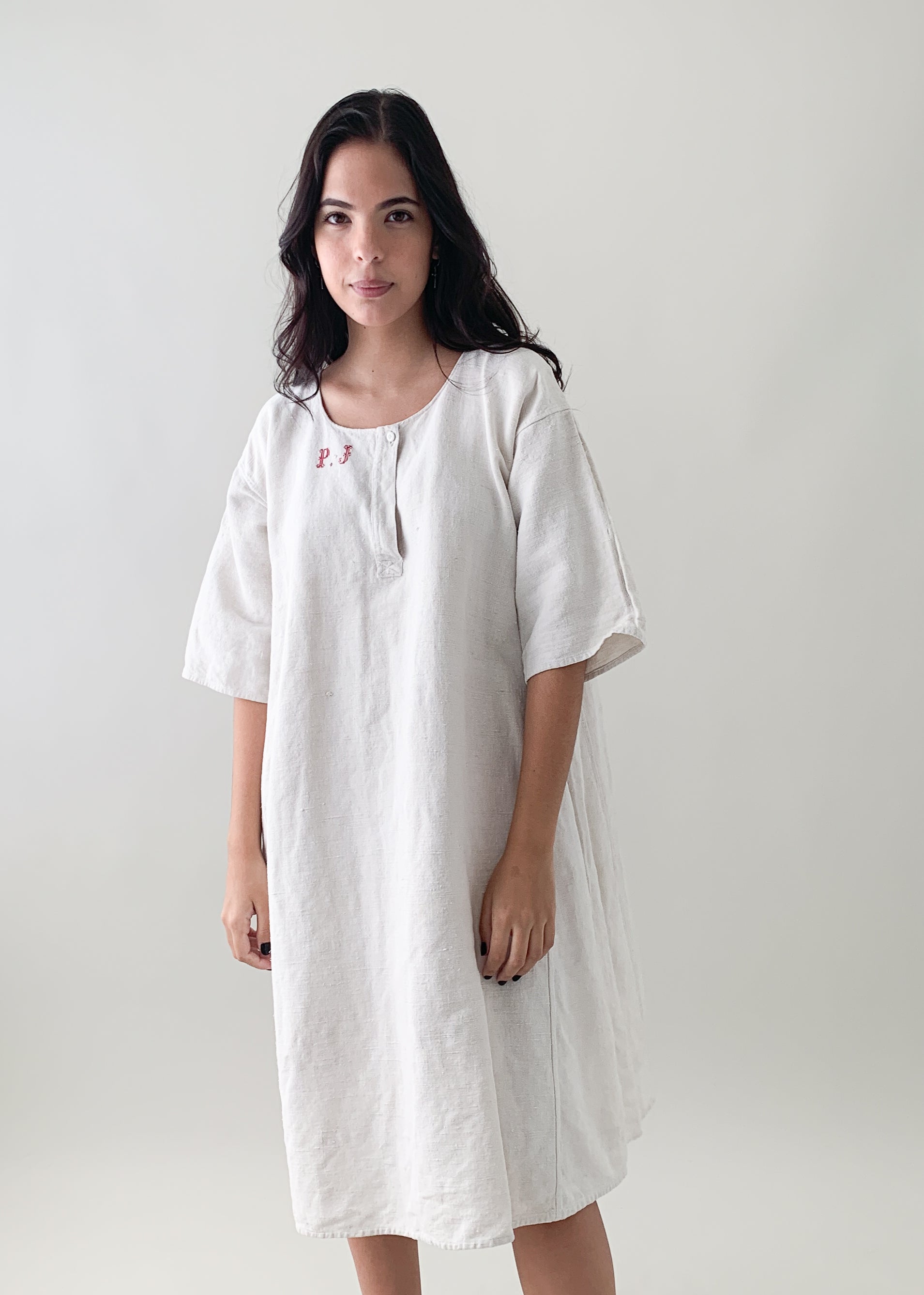 Antique French Linen Dress