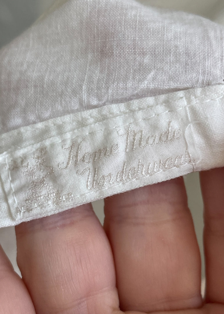 Reworked Edwardian Cotton and Lace Halter Dress