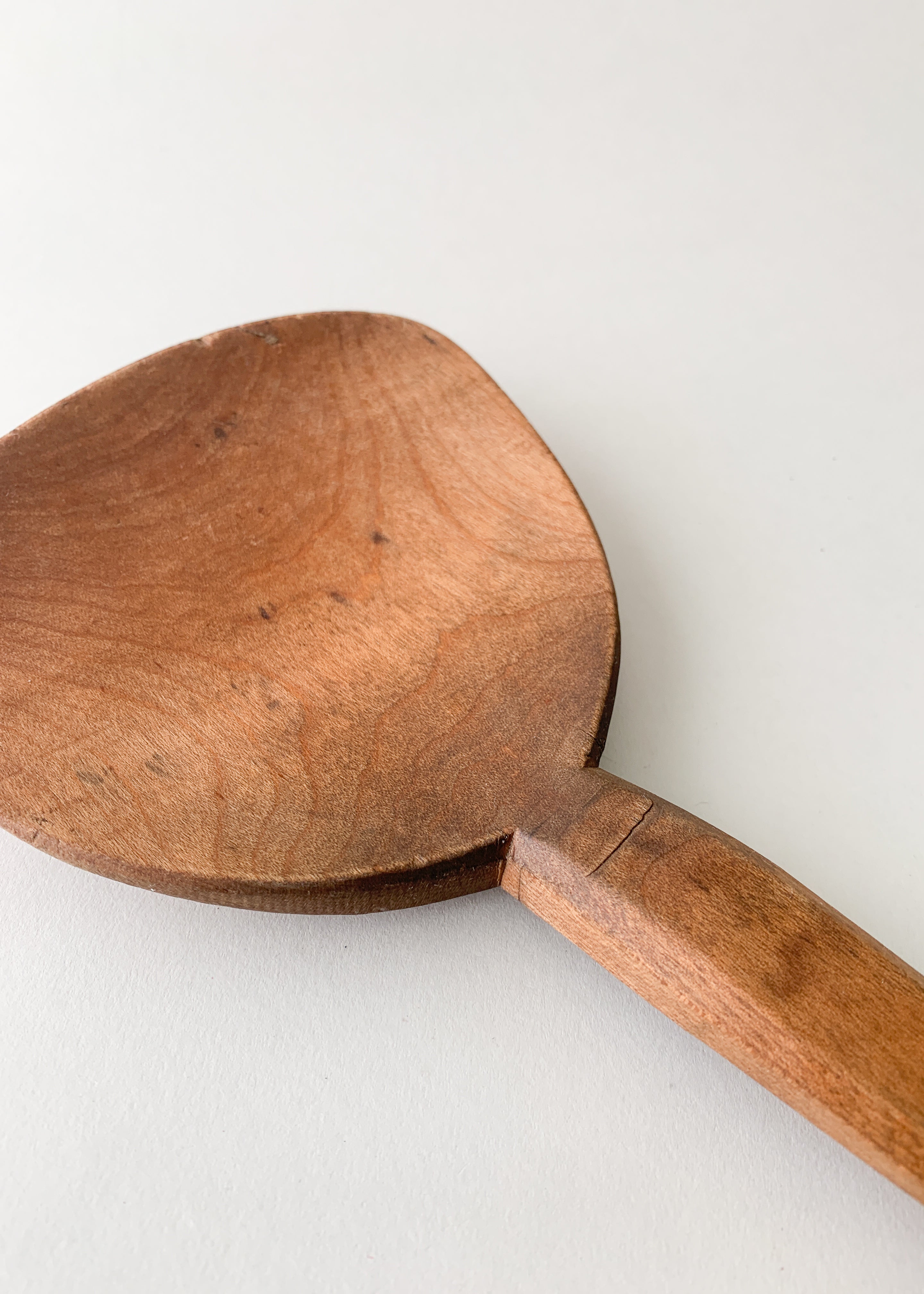 Antique Wood Spatula Scoop