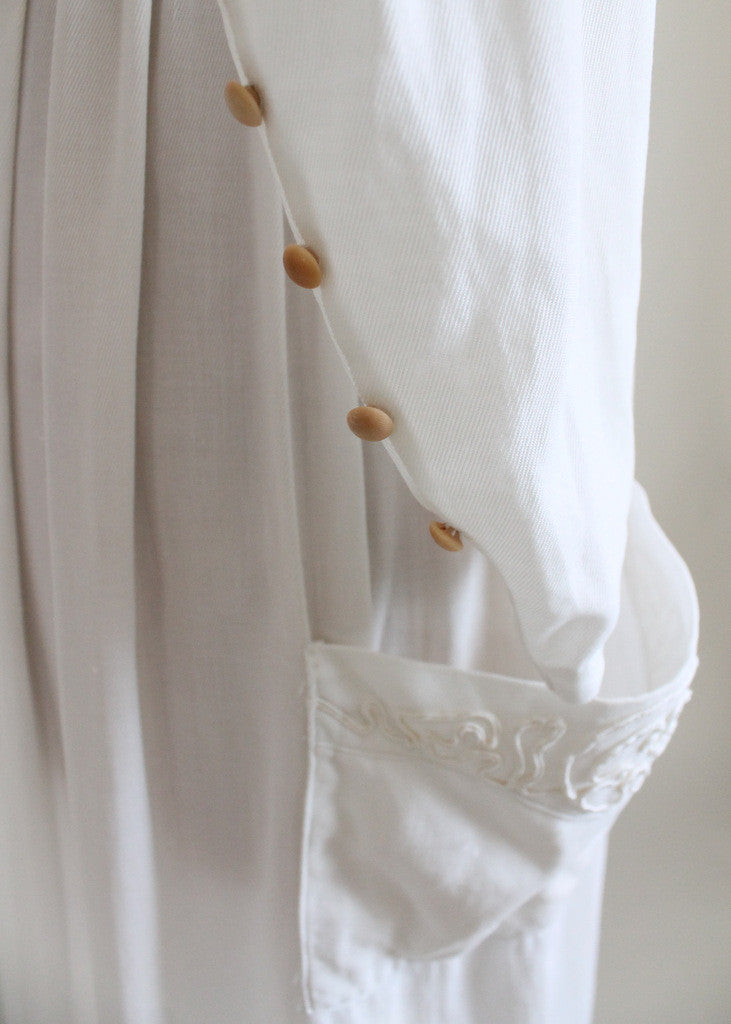 Antique Edwardian Soutache Cotton Lawn Dress