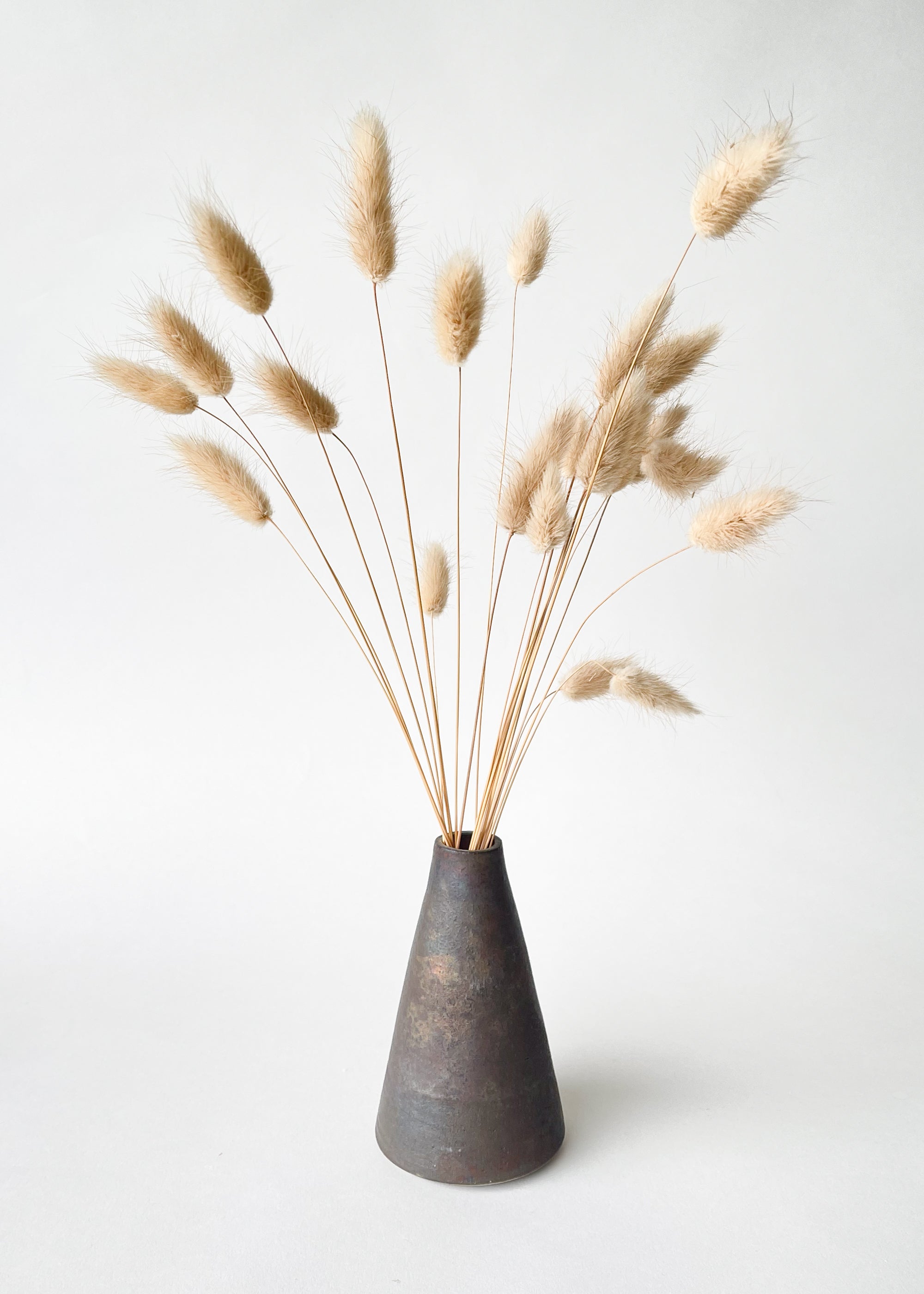 Vintage Handmade Raku Bud Base
