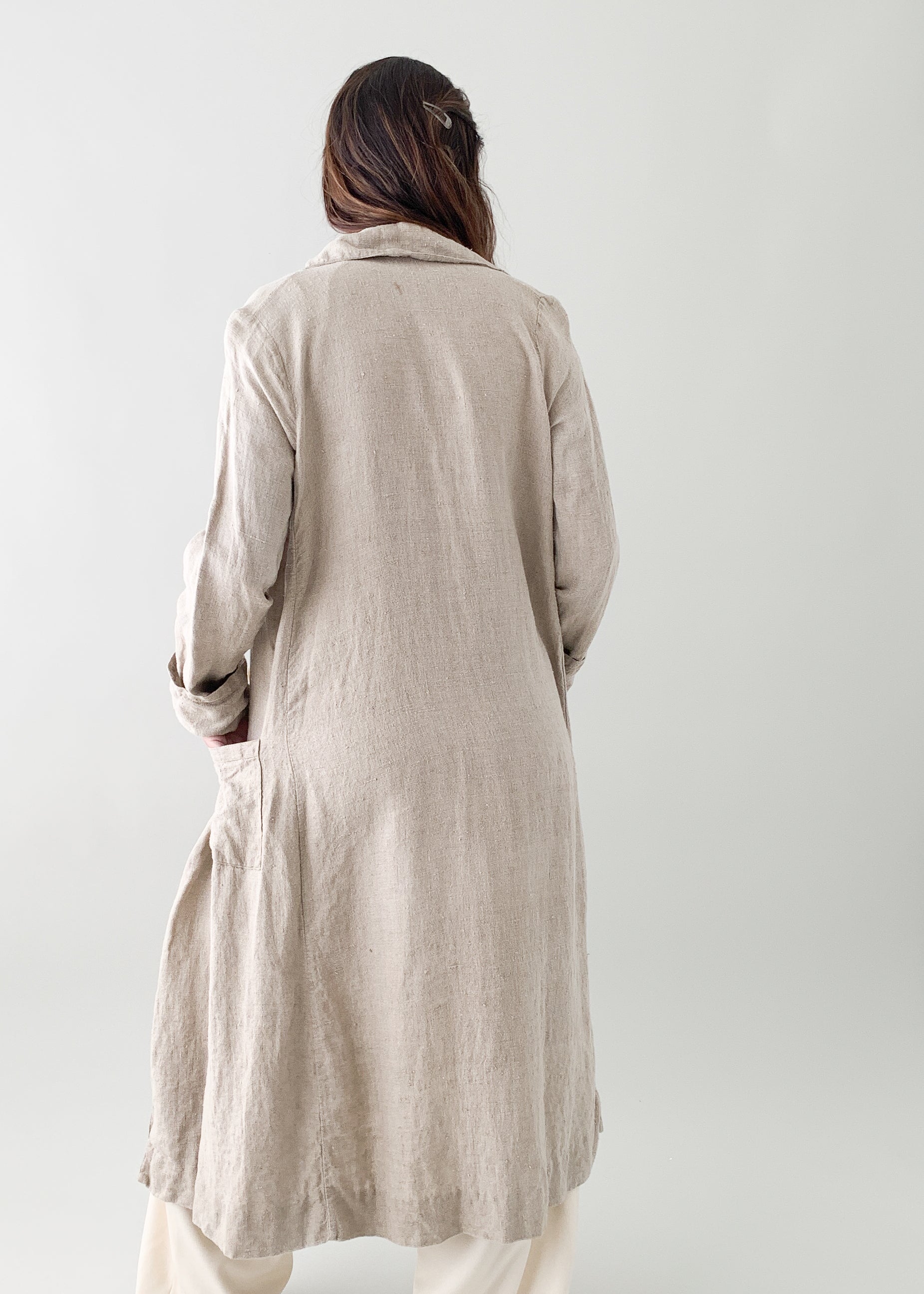 Vintage 1910s Linen Motoring Duster Coat