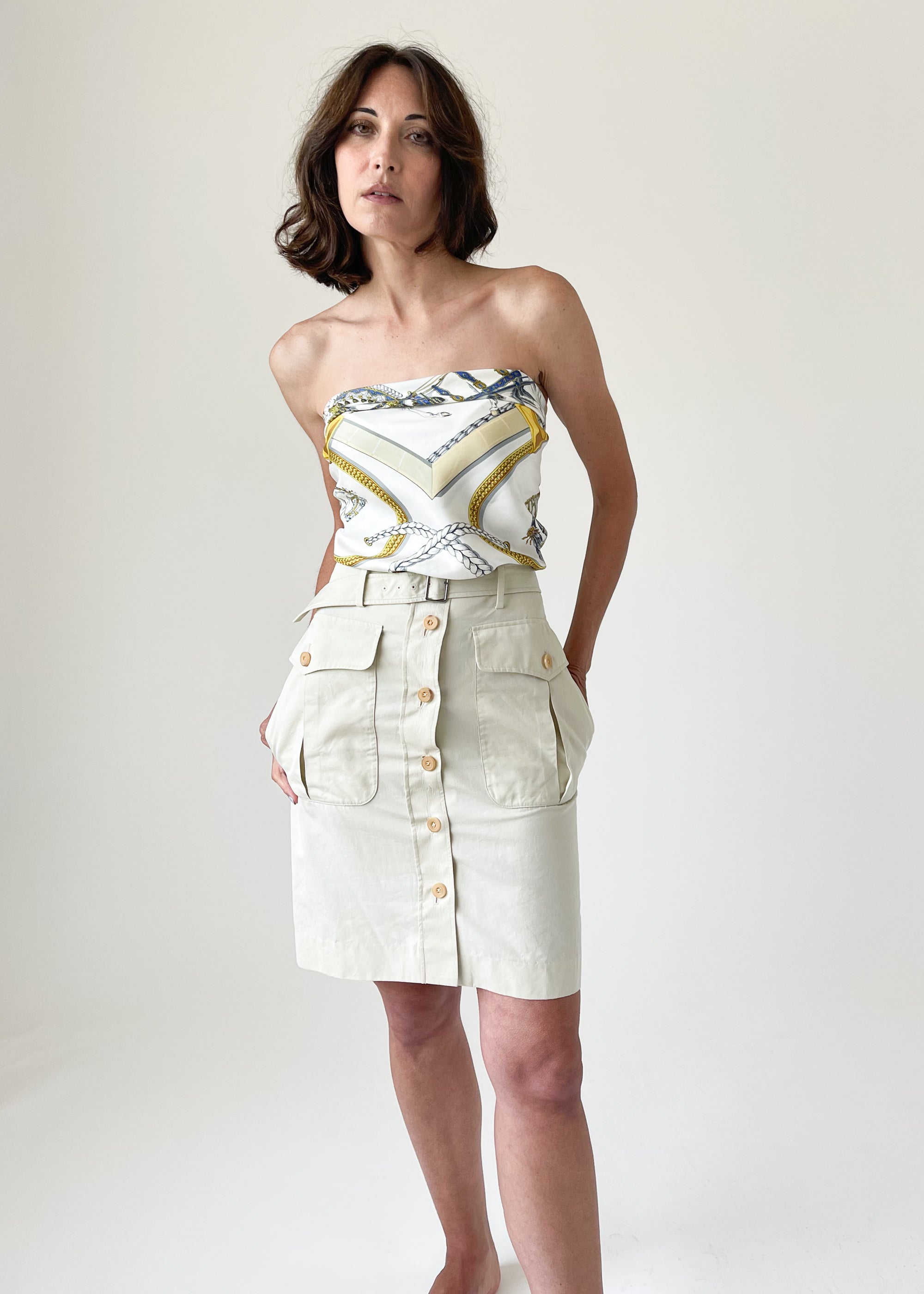 Hermès Safari Midi Skirt Spring 2005