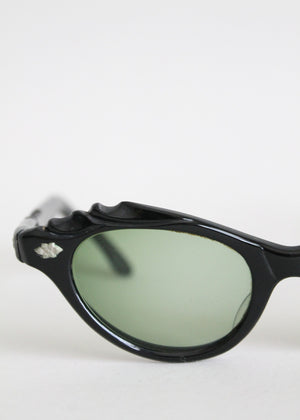 Vintage 1950s black cat eye sunglasses