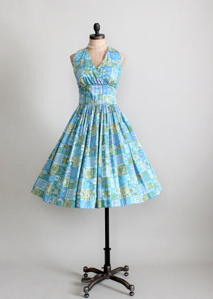 Vintage 1950s full skirt sundress