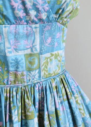Vintage 1950s pastel print dress