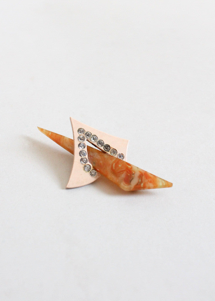 1930s Art Deco Celluloid Brooch