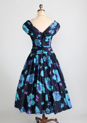 Vintage Laura Ashley Floral 1950s Style Dress