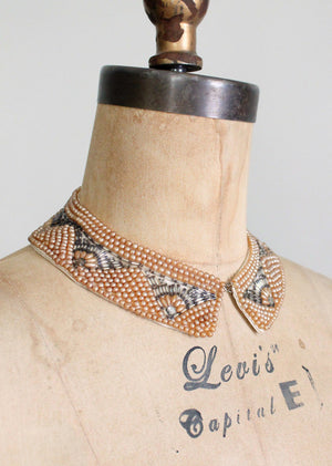 Vintage 1950s beaded collar