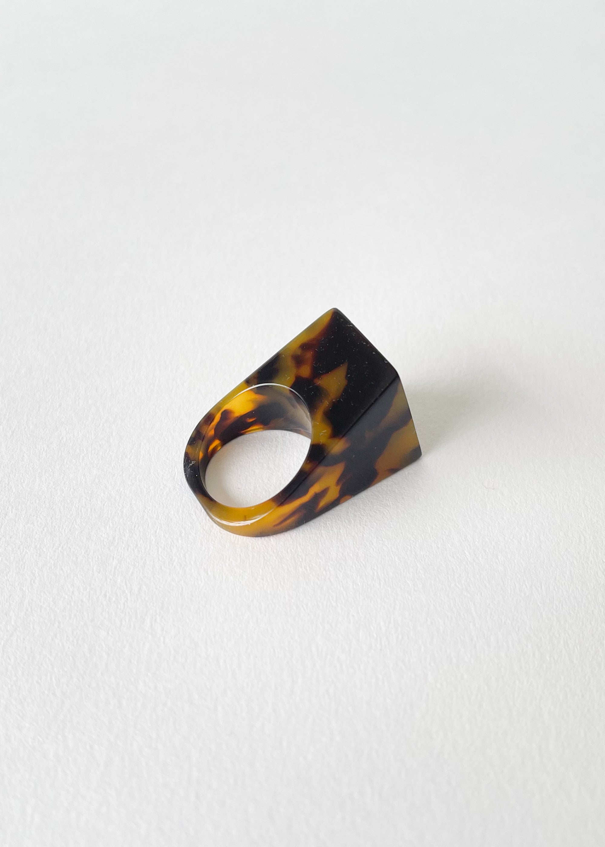 Machete Statement Ring in Classic Tortoise