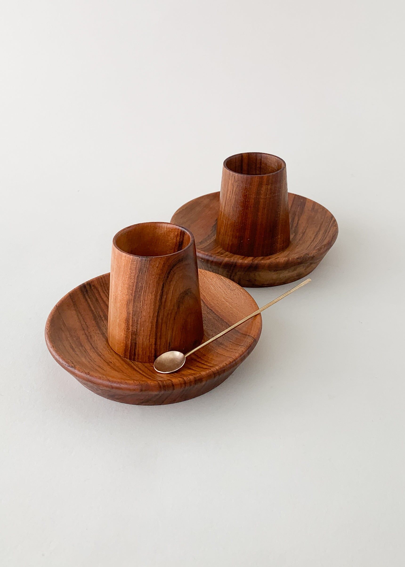 Mid-Century Teak Egg Cups