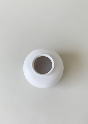 White Spherical Bud Vase